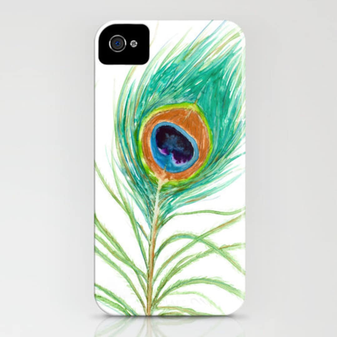 Peacock Phone Case - Peacock Feather Watercolor Painting
