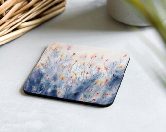 Modern Coasters - Wildflowers Floral Art - Coffee Table Drink Coaster Set