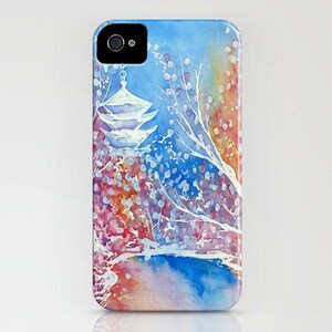 Floral Phone Case - Senso ji Japanese Temple Painting - Designer iPhone Samsung Case