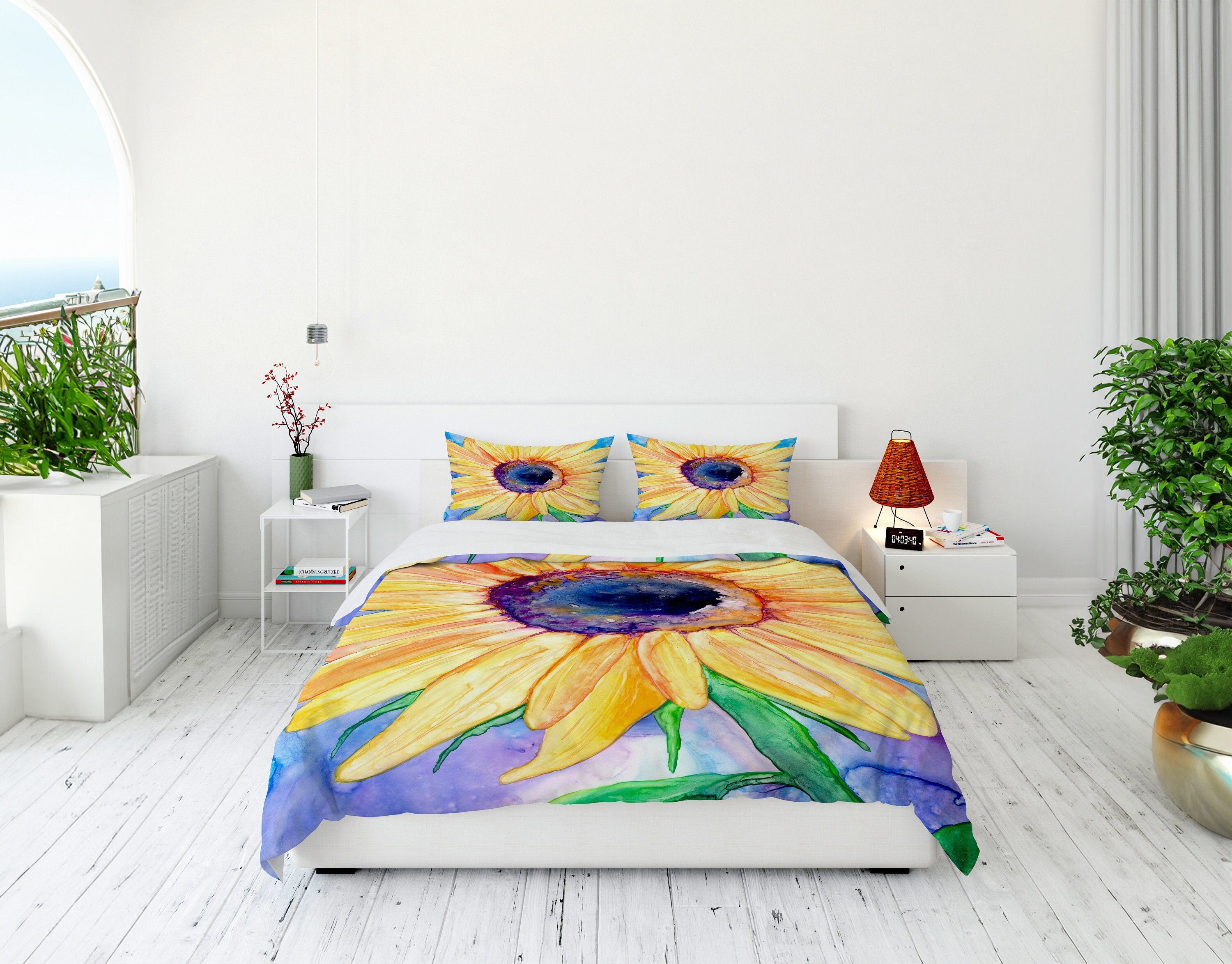 Sunflower comforter queen discount