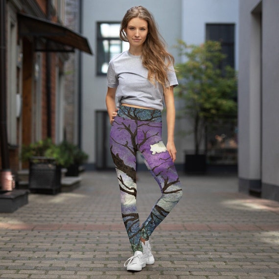 Tree Leggings Designer Clothing Tree of Life Painting Artistic All Over Printed Leggings Etsy UK