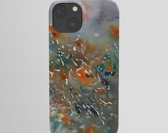 Floral Phone Case - Orange Poppies Painting - Designer iPhone Samsung Case