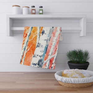Falling for Colour Cotton Tea Towels -  Landscape Art - Flour Sack Towels - Home Decor Textiles