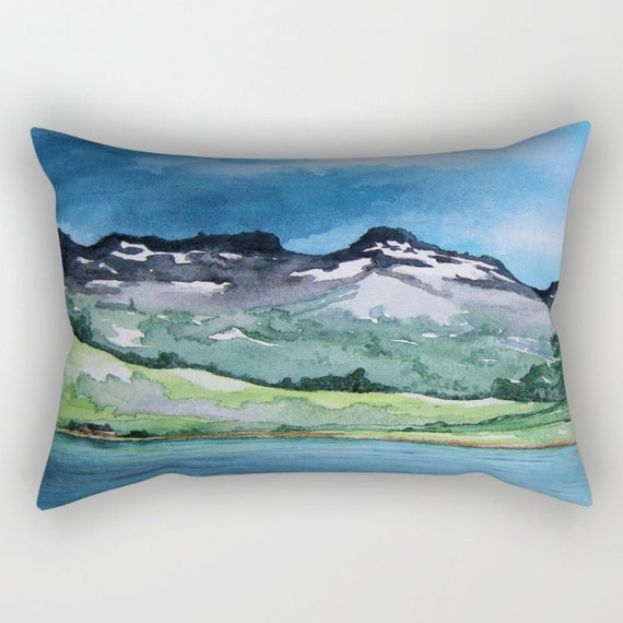 Soft ink painting Mountain scene Throw Pillow Case Cushion Cover Home Decor 