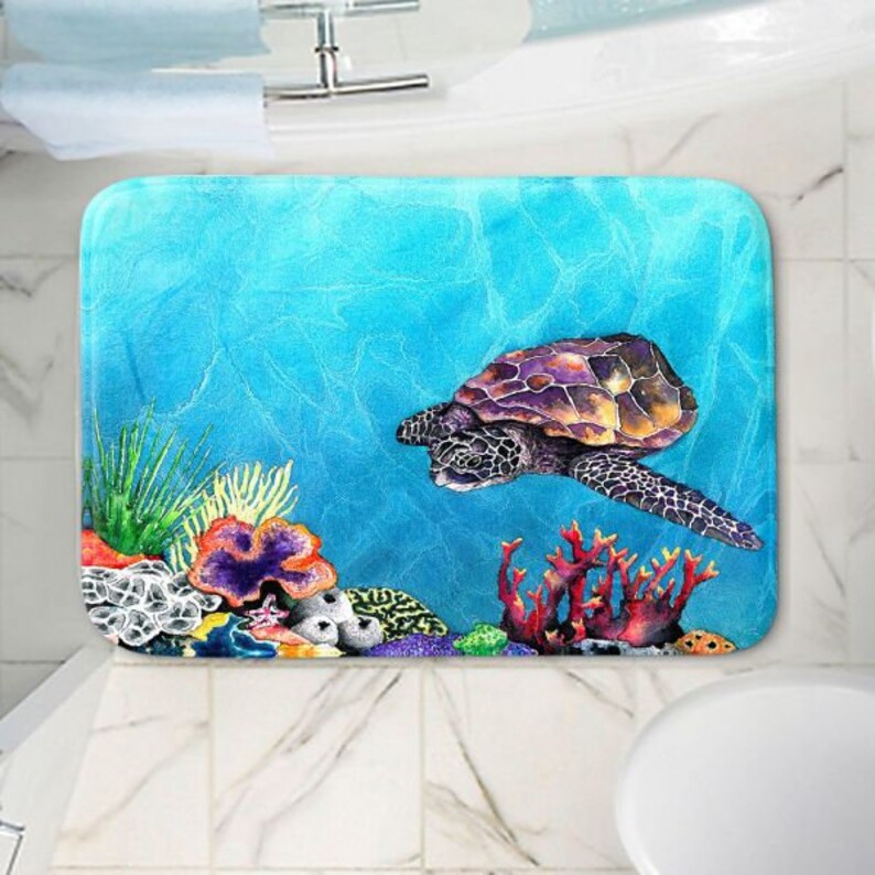 Brazen Studio Sea Turtle Bath Mat - Thumbnail 2