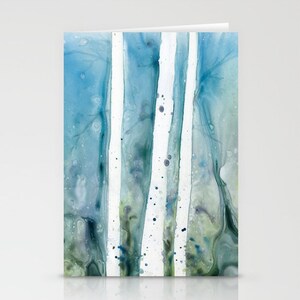 Faerie Art Card - Landscape Watercolor Painting - Note or Greeting Card