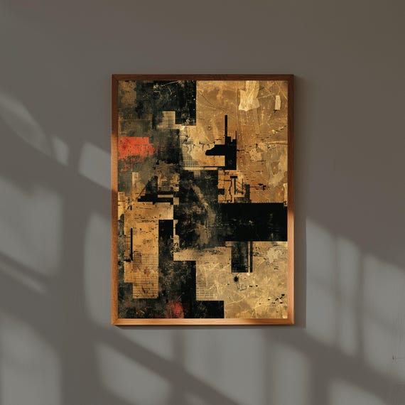 Conceptual Dada-Inspired Wall Art Print, Avant-Garde Surreal Abstract Poster, Modern Minimalist Home Decor, Bold Contemporary Art Print