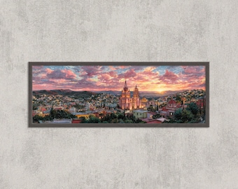 Stampa al tramonto di San Miguel de Allende: Cattedrale Parroquia del Messico Art