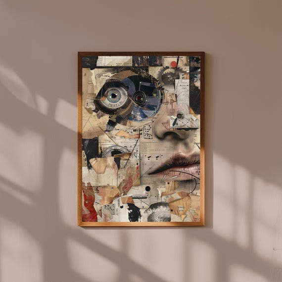 Cubist Wall Art Print, Abstract Geometric Modern Poster, Picasso-Inspired Contemporary Home Decor, Bold Colorful Art Print