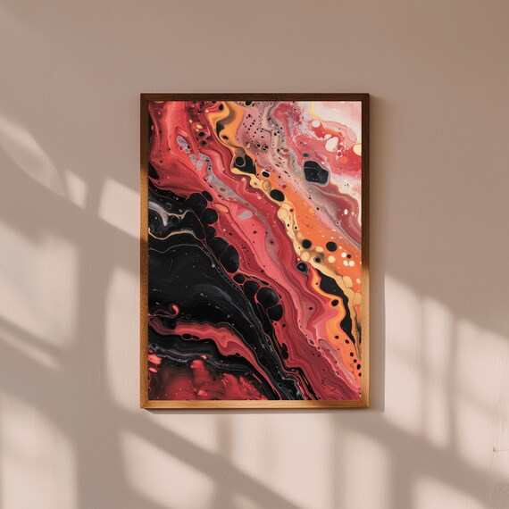 Colorful Abstract Expressionism Art Print, Modern Wall Art, Modern Bold Abstract Poster, Contemporary Art for Home Decor