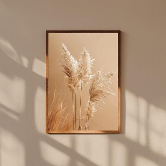 Abstract Botanical Wall Art Print | Modern Nature-Inspired Plant Art | Minimalist Floral Fine Art Decor, Museum Quality Framed Prints