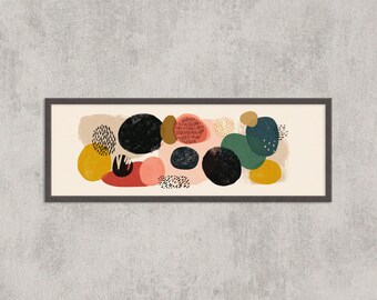 Moderne geometrische print uit het midden van de eeuw: abstracte Scandinavische muurkunst
