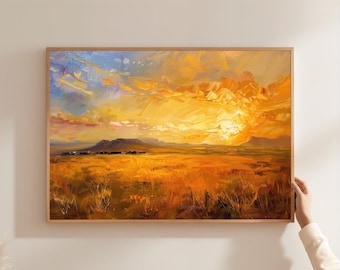 夕暮れ　風景画　油彩画　キャンバスアート il_340x270.7419583319_jhry.jpg