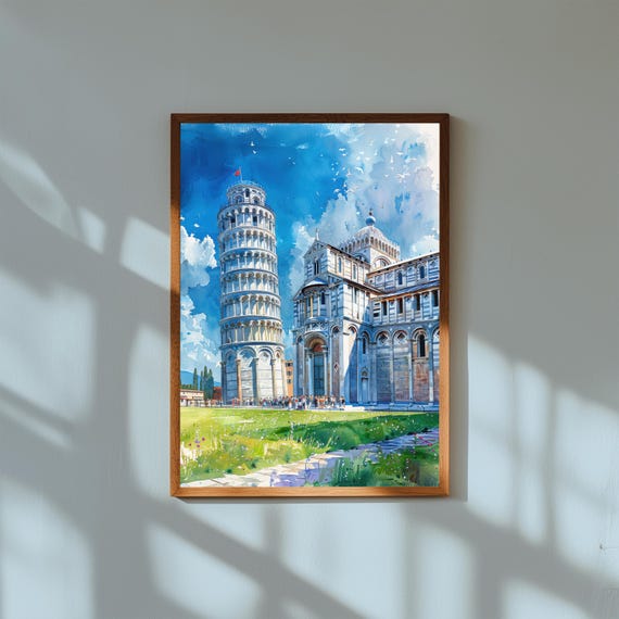 Watercolor Painting of Plaza Mayor Madrid | Vibrant Spanish Square Wall Art Print | Historic European Cityscape Poster