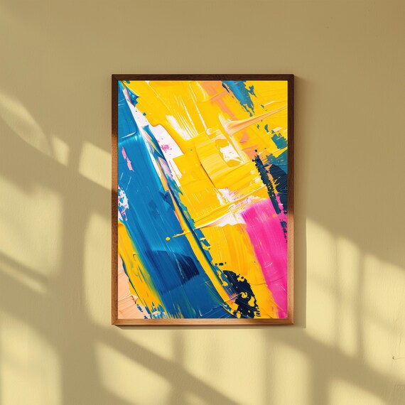 Expressionist Wall Art Print, Bold Colorful Abstract Poster, Modern Expressionism Home Decor, Large Abstract Art, Museum Quality Print