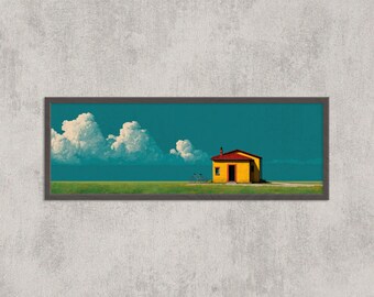 Rustikale mediterrane Landschaft, Retro Dekoration, Geschenk für Sie