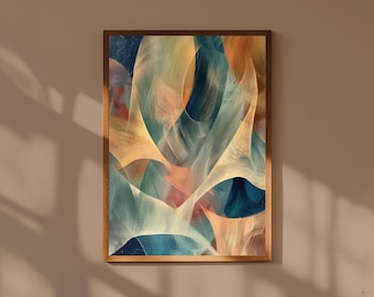 Lyrical Abstraction Painting Print | Expressive Colorful Modern Wall Art | Poetic Abstract Fine Art Decor, Framed Wall Art