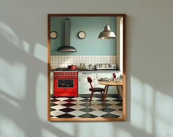 Retro Kitchen Conversions Print: 50s Style Cooking Chart