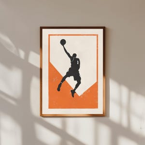 Poster di Larry Bird: stampa artistica dei Celtics in stile Mid-Century Modern