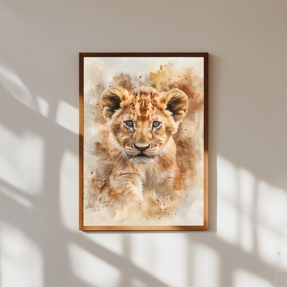Watercolor Nursery Wall Art Print | Soft Baby Room Animal Decor | Woodland, Safari, or Ocean Themes | Gender Neutral Baby Shower Gift