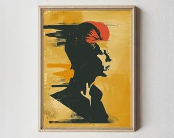 Póster del Teatro Rainbow de David Bowie: Impresión del concierto de glam rock de los años 70