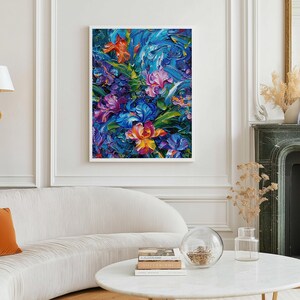 Lámina "Iris" de Van Gogh: arte floral postimpresionista para pared imagen 2