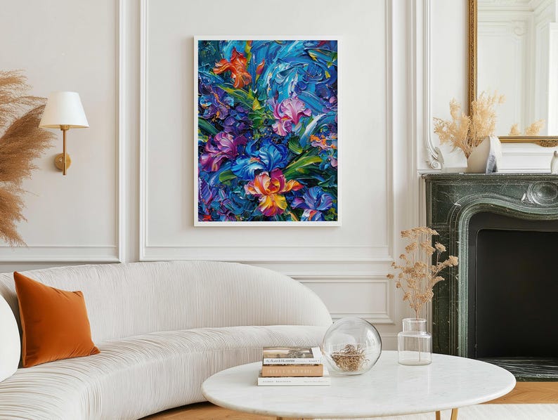 Lámina "Iris" de Van Gogh: arte floral postimpresionista para pared imagen 2