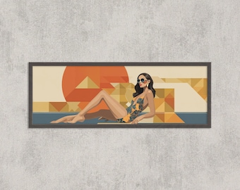 Art Deco Woman Print: Geometric Glam, Vintage Style Wall Art