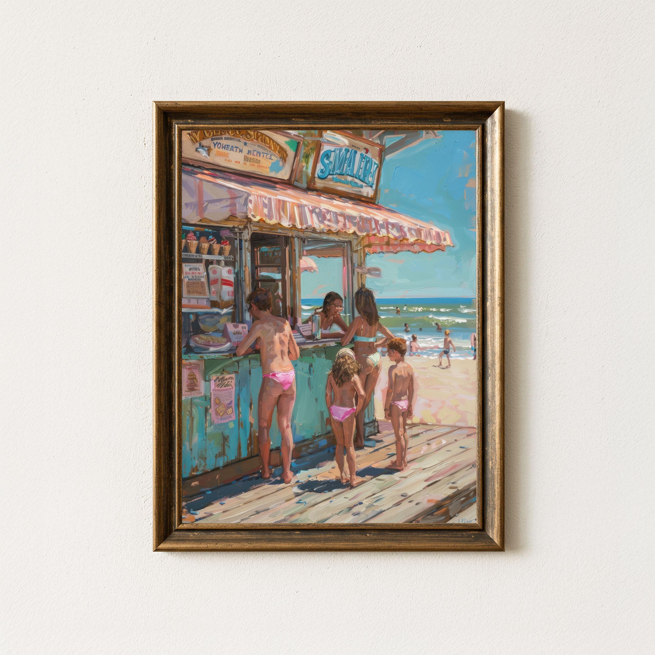 1950s Ice Cream Stand Print: Retro Boardwalk Americana Wall Art - Etsy