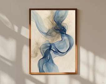 Lyrical Abstraction Art Print: Expressive Modern Wall Decor, Framed