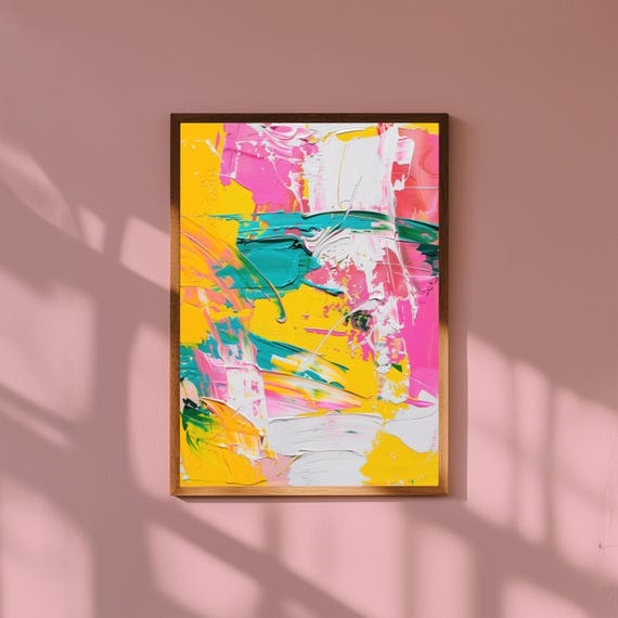 Expressionist Wall Art Print, Bold Colorful Abstract Poster, Modern Expressionism Home Decor, Large Abstract Art, Museum Quality Print