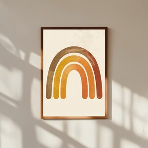 Gender-Neutral Nursery Wall Art Poster | Minimalist Baby Room Decor | Unisex Baby Shower Gift | Soft Earth Tone Print | Calm Kids Artwork
