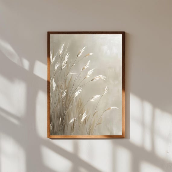 Abstract Botanical Wall Art Print | Modern Nature-Inspired Plant Art | Minimalist Floral Fine Art Decor, Museum Quality Framed Prints