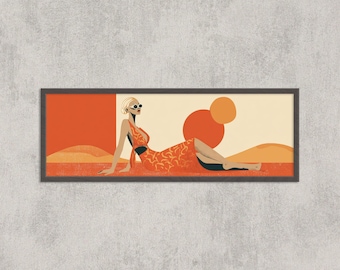 Art Deco Woman Print: 1920s Fashion Illustration, Minimalist Glam