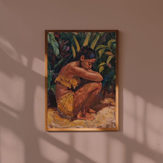Paul Gauguin Otahi Inspired Print – Post-Impressionist Tahitian Nude Art – Tropical Fine Art Poster – Exotic Wall Decor