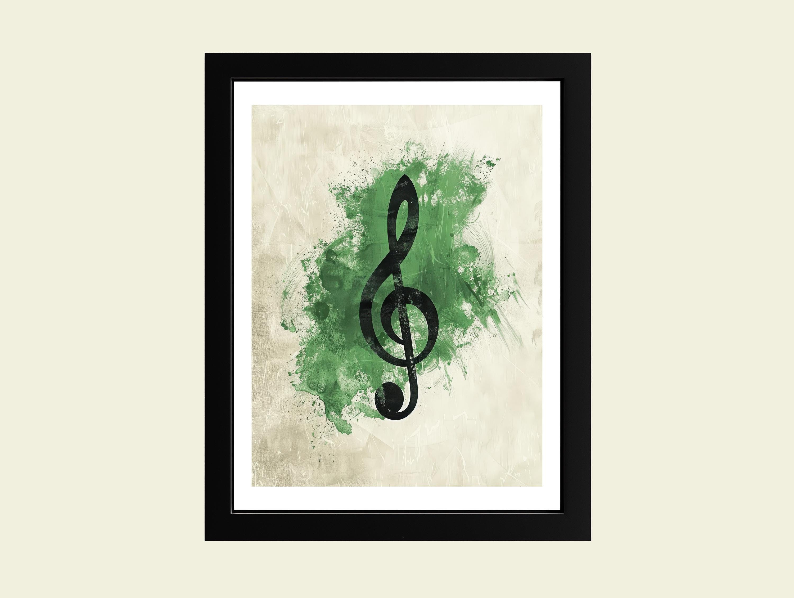アート・デザイン・音楽 baseline16 Minimalist Treble Clef Line Art: Elegant Music Decor - Etsy Canada