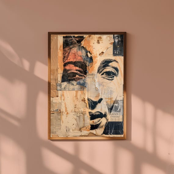 Avant-Garde Dada Wall Art Print, Bold Abstract Collage Poster, Surreal Modern Home Decor, Mixed Media Style Art Print, Contemporary Wall Art