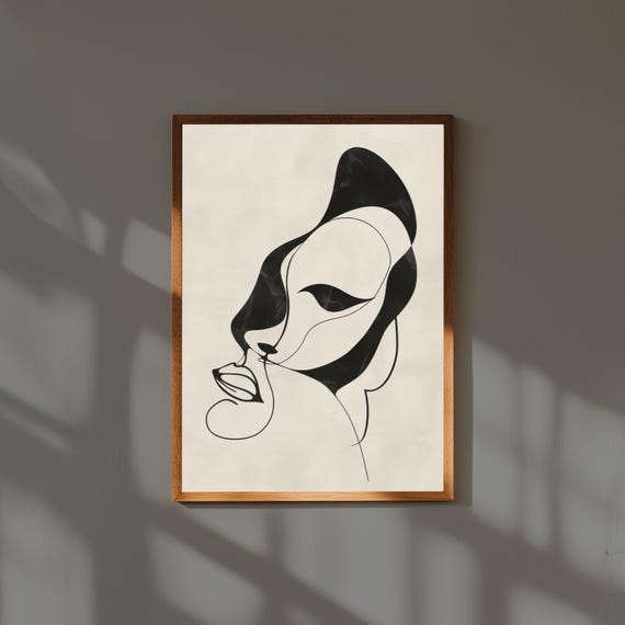 Minimal Abstract Art Print | Modern Clean Line Wall Art | Simple Contemporary Fine Art Decor,Framed Wall Art, Museum Quality Prints
