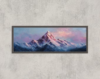 Mount Everest Painting: Himalayan Landscape Art Print