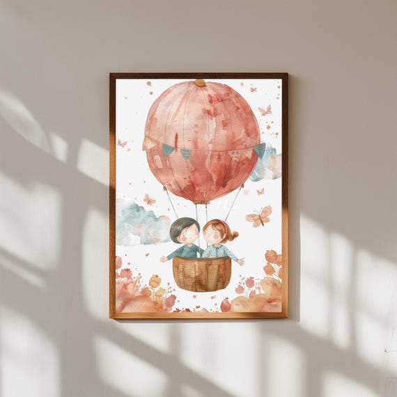 Whimsical Watercolor of Child’s First Bicycle Ride, Nursery Wall Art, Childhood Milestone Print, Bike Riding Kids Room Decor