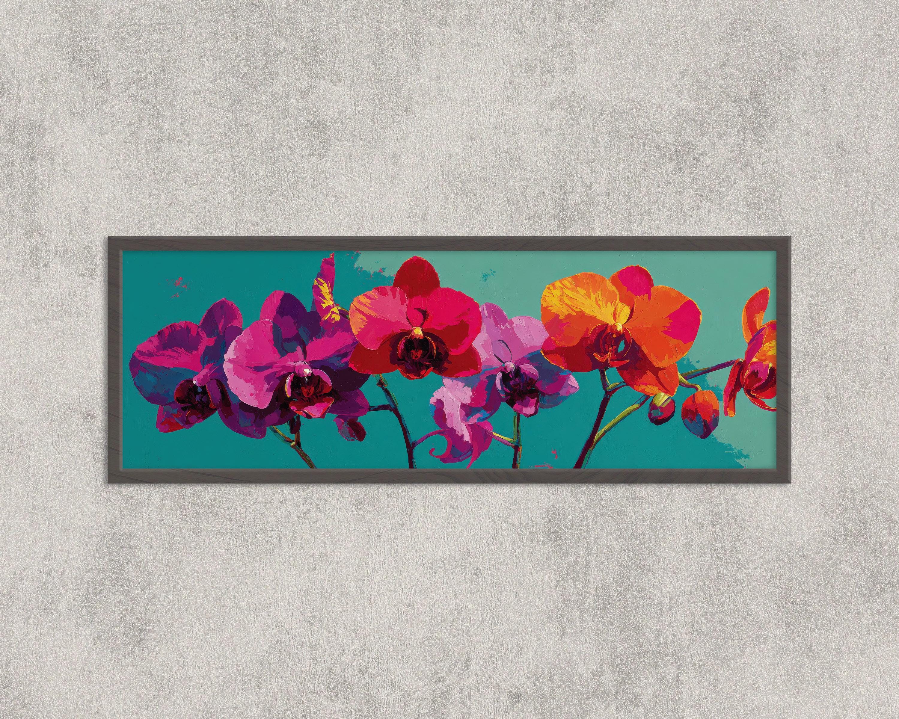 Vibrant Orchid Wall Art: Modern Floral Print on Fine Art Matte