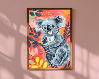 Baby Koala Nursery Art Print: Whimsical Aussie Animal Decor
