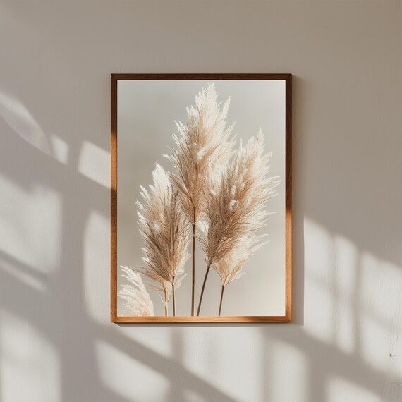 Abstract Botanical Wall Art Print | Modern Nature-Inspired Plant Art | Minimalist Floral Fine Art Decor, Museum Quality Framed Prints