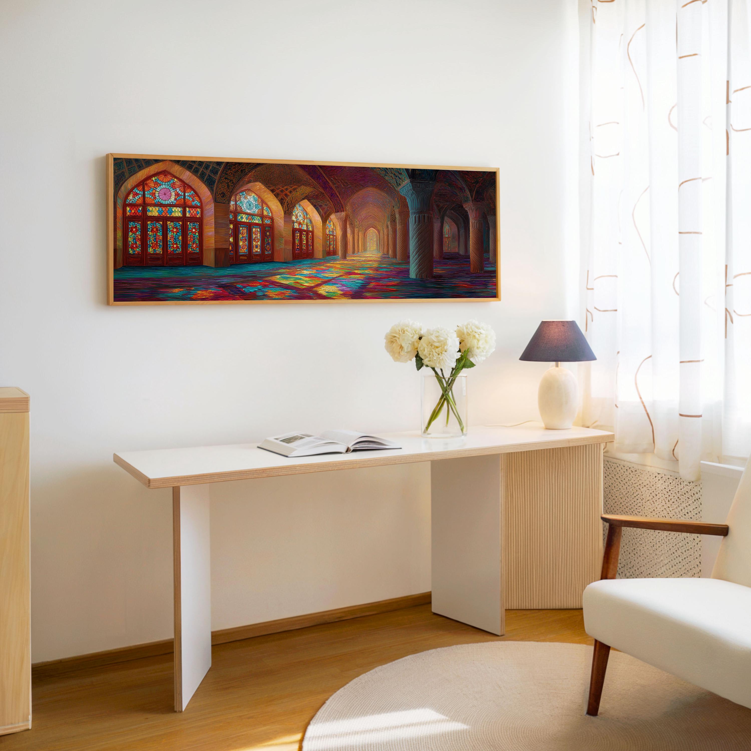 Pink Moaque Pink Mosque Print: Nasir Al-mulk, Iran - Stained Glass Islamic ...