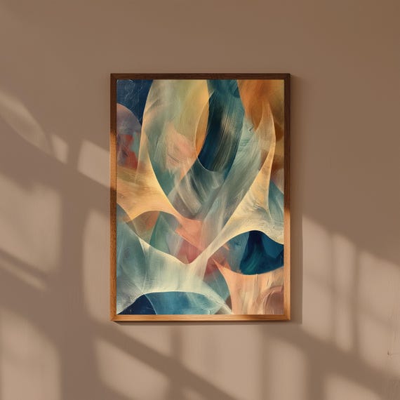 Lyrical Abstraction Painting Print | Expressive Colorful Modern Wall Art | Poetic Abstract Fine Art Decor, Framed Wall Art