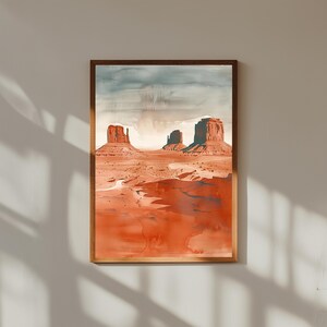 Monument Valley Malerei: Boho Wüste Landschaft Kunstdruck