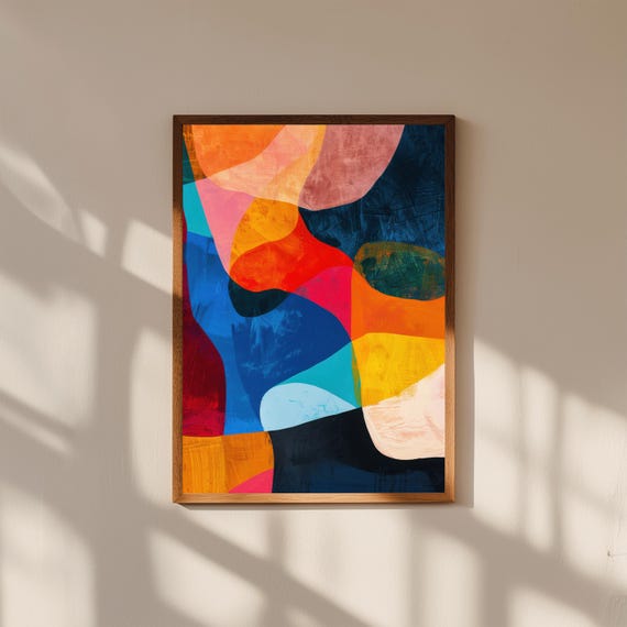 Conceptual Fauvist Wall Art Print, Bold Colorful Abstract Poster, Modern Expressionist Home Decor, Contemporary Art Print, Museum Quality