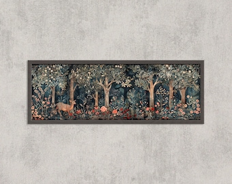 William Morris Woodland Tapestry: Vintage Deer Forest Art