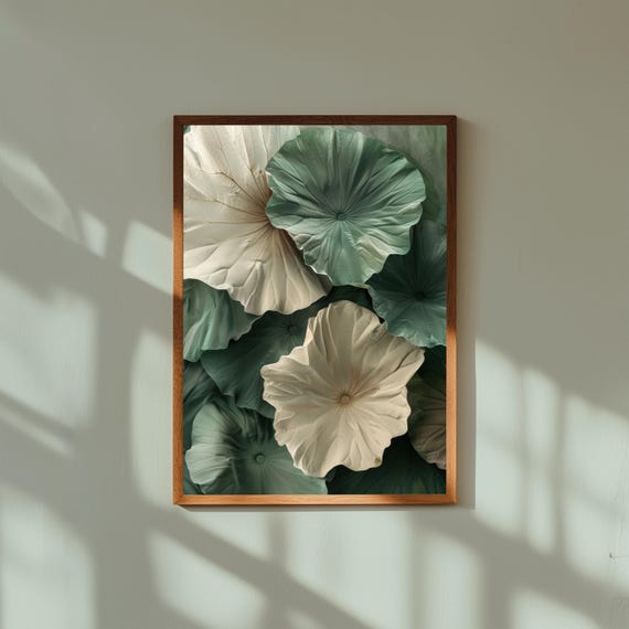 Abstract Botanical Wall Art Print | Modern Nature-Inspired Plant Art | Minimalist Floral Fine Art Decor, Museum Quality Framed Prints