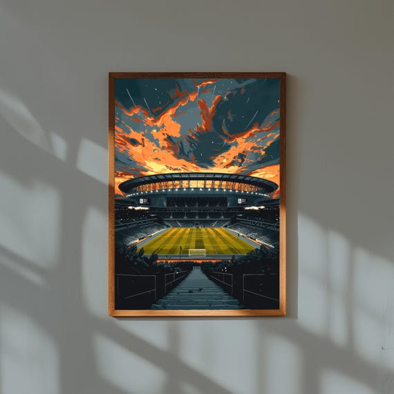 Allianz Stadium Juventus Poster | Modern Stadium Wall Art Print | Twin Arches Illustration | Turin Football Decor | Juventus Fan Gift